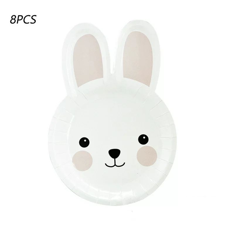 Disposable Dinnerware Plates Set Easter Cartoon Rabbit Tableware Paper Cup Napkin for Children Bi... | Walmart (US)