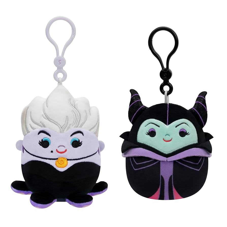 Squishmallows Original 3.5in Disney Maleficent and Ursula Clip 2-Pack – Official Jazwares Plush | Amazon (US)