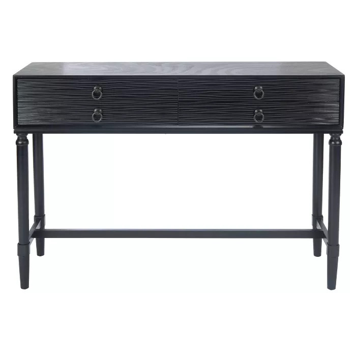 Aliyah 4 Drawers Console Table Black - Safavieh | Target