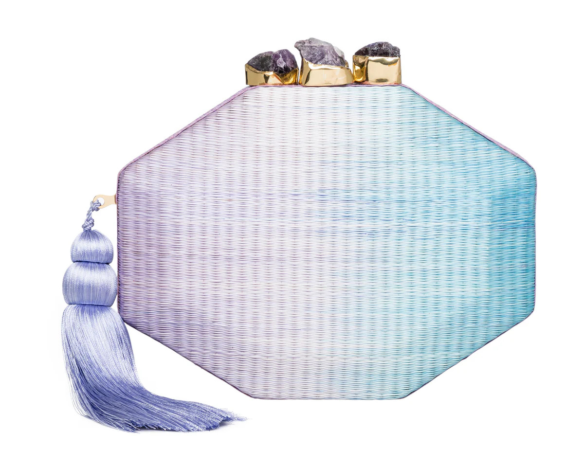 Sofia Clutch in Lavender & Cerulean | Over The Moon