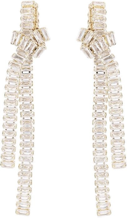Long Earrings for Women | Wedding Earrings for Women | Cubic Zirconia Dangling Earrings for Women... | Amazon (US)