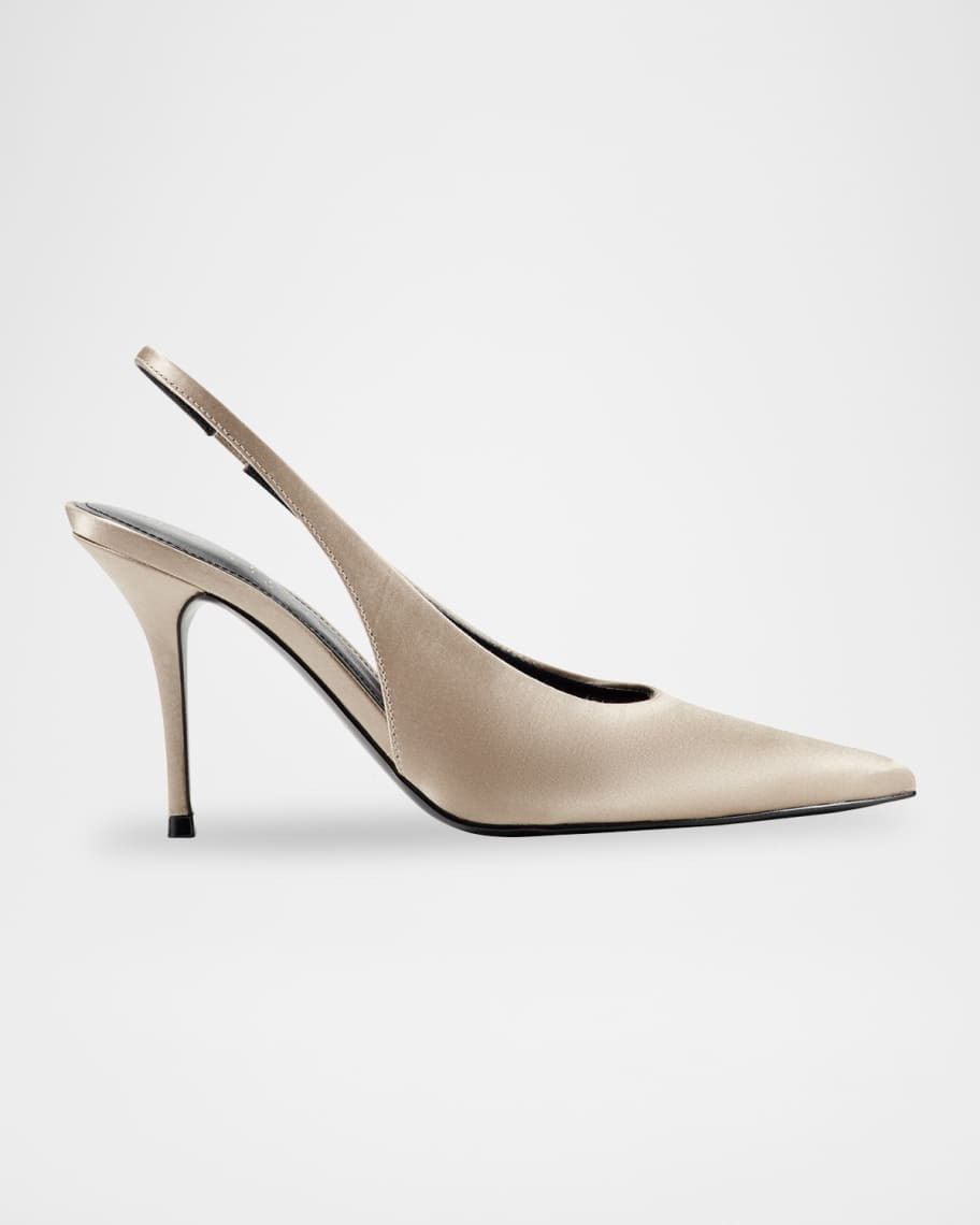 Marc Fisher LTD Leynne Satin Slingback Pumps | Neiman Marcus