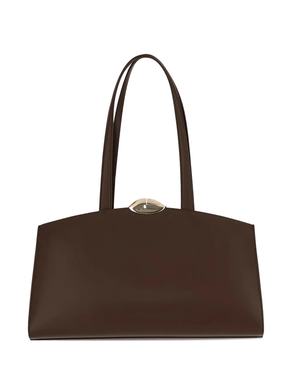 Benedetta Bruzziches Serena clasp shoulder bag - Brown | Farfetch Global