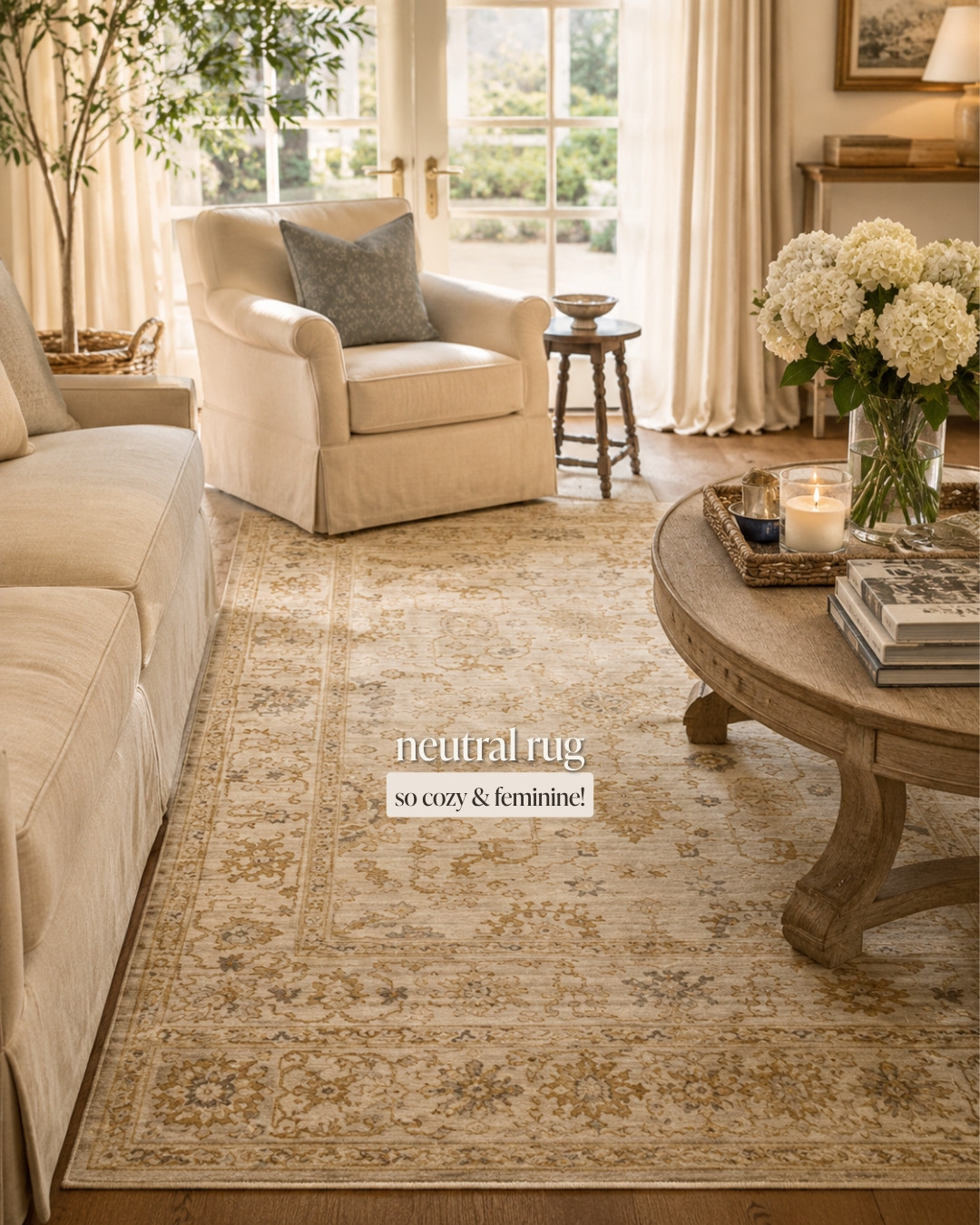 The Magnolia Home x Loloi Pace rug in natural/gold is the warm, textural foundation our Nancy Meyers living room design was built on. 

A Joanna Gaines collab with Loloi means the quality is unreal – and getting it through Wayfair makes the price point so much more accessible! 

 #LTKHome