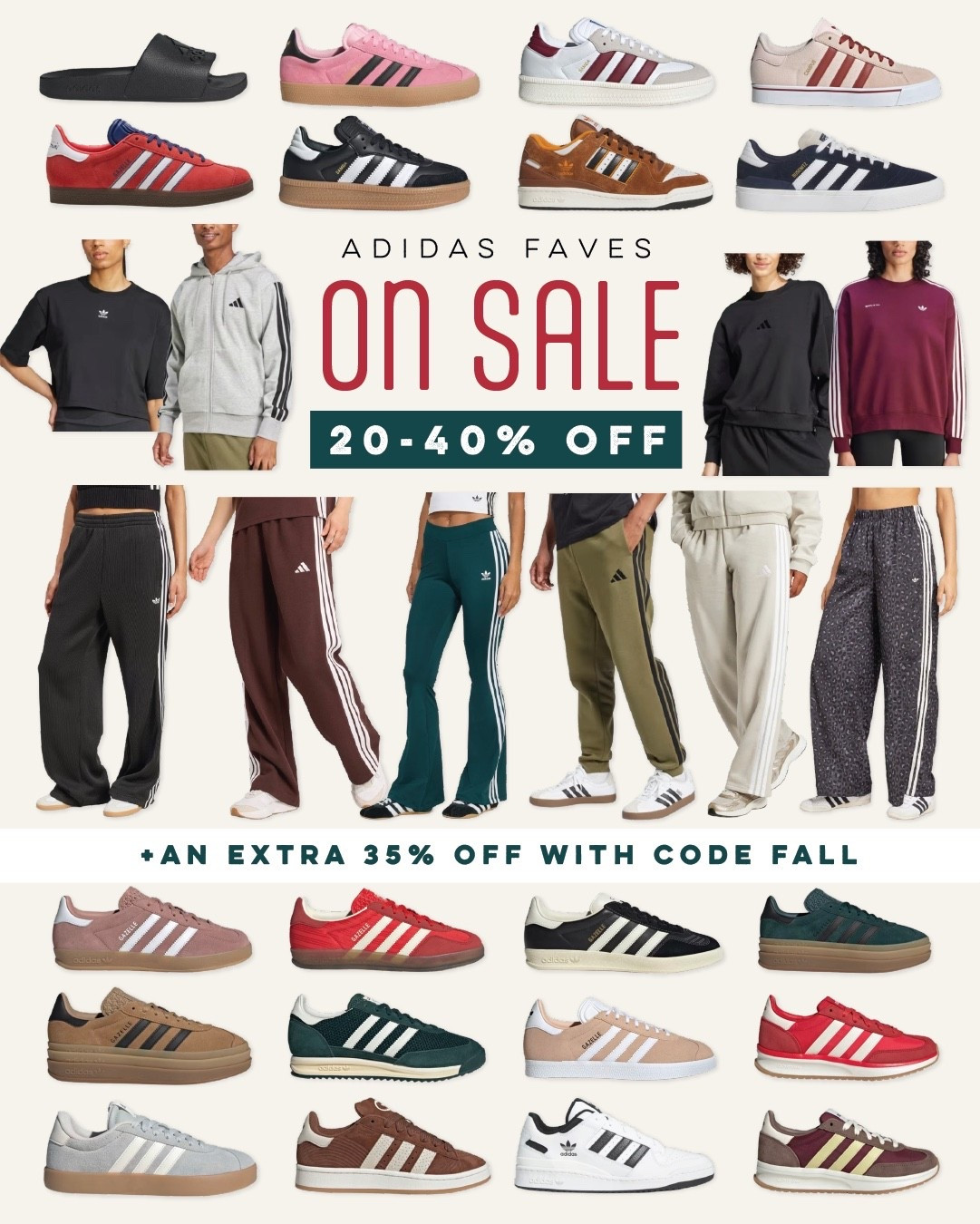 Ready, set, shop! Get 35% off your favorite Adidas styles with code FALL. Full-price and sale included. Ends 11/11, so don’t wait! (All on sale, but not all eligible for 35% off)  

#LTKShoeCrush #LTKSaleAlert #LTKStyleTip