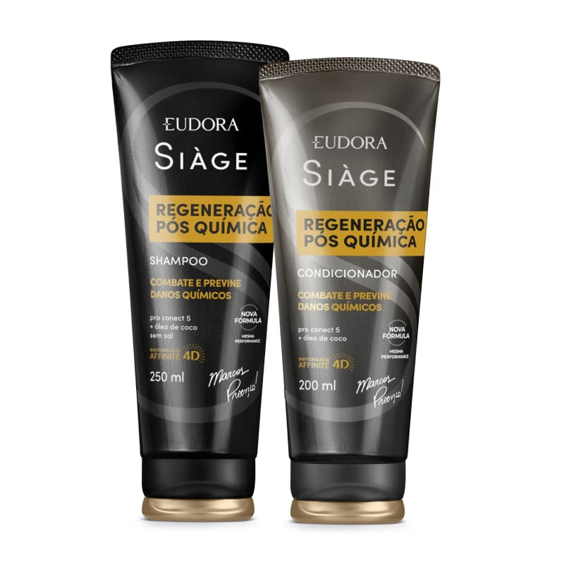 Combo Siàge Regeneração Pós Química: Shampoo 250ml + Condicionador 200ml | Eudora (BR)