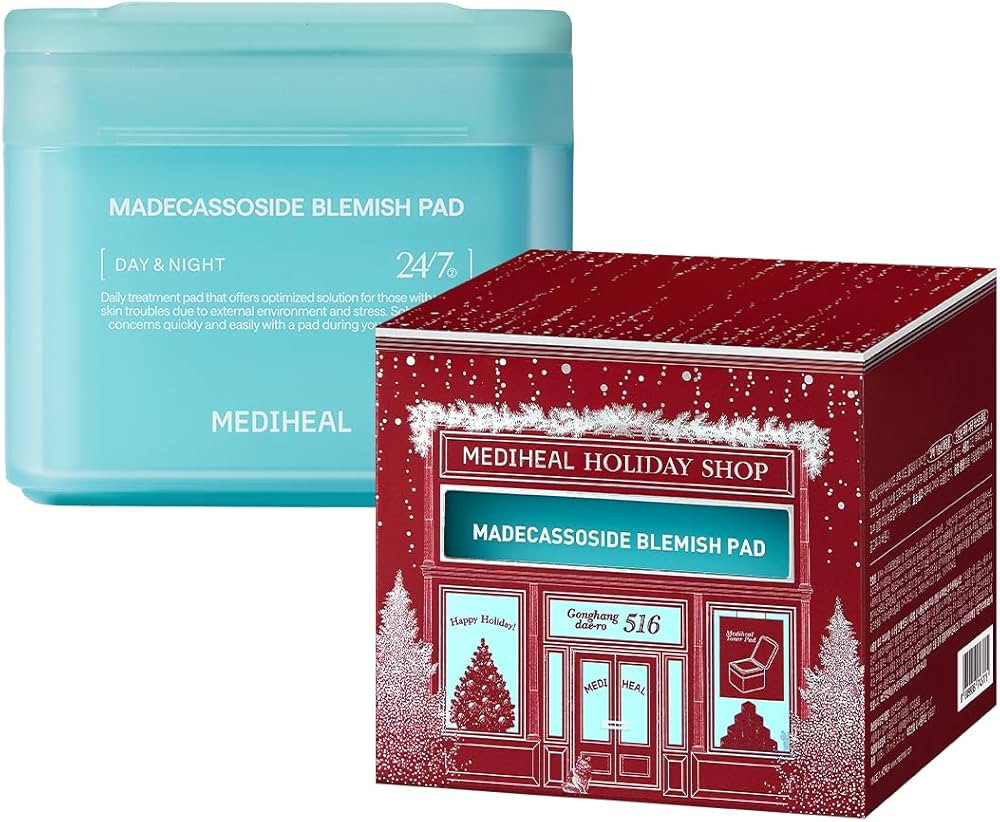 Mediheal Holiday Edition Madecassoside Pad, 100 Vegan Face Gauze Pads with Centella Asiatica - Im... | Amazon (US)