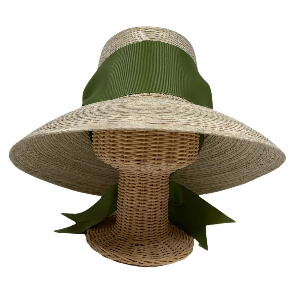Wildflower Sun Hat - Olive Green Wide & Short Grosgrain Ribbon | The Well Appointed House, LLC
