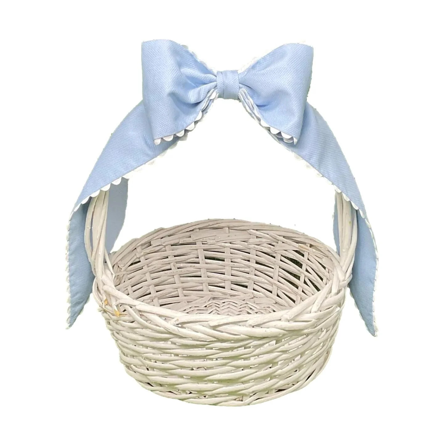 Cotton Pique Easter Basket Bow - Blue | The Horseshoe Crab