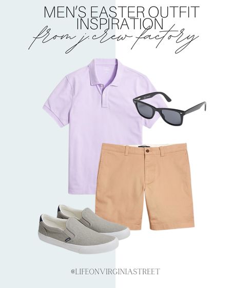 Men’s Easter outfit inspiration from J. Crew factory! This includes this lilac polo, khaki shorts, gray slip-on sneakers and black sunglasses. 

j. crew factory, j. crew factory mens, mens easter outfit, easter finds, easter outfit inspiration, spring mens outfit, mens outfit inspiration, mens spring top, mens outfits, coastal style

#LTKSeasonal #LTKmens #LTKstyletip