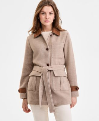 Women's Belted Single-Breasted Jacket | Macy's