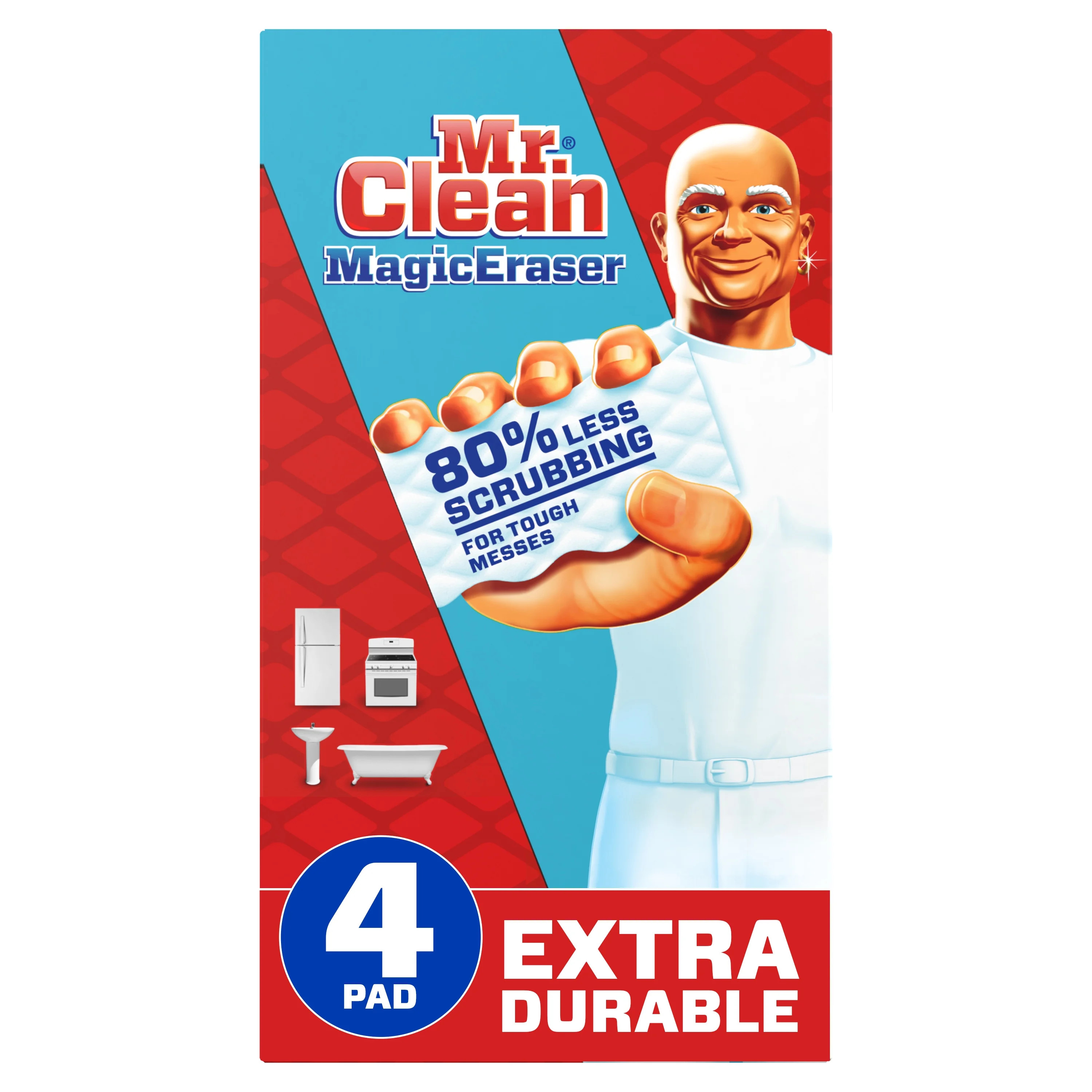 Mr. Clean Magic Eraser Extra Durable Cleaning Pad, 4 Ct | Walmart (US)