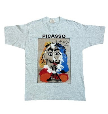 Vintage 90’s Pablo Picasso Art Shirt Size Medium Gray Color Single Stitch | eBay US