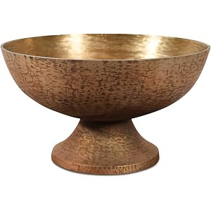 Dusto Aluminum Pedestal Centerpiece Bowl (DH1021A) | Decorative Gold Bowl for Home Dècor, fruits... | Amazon (US)