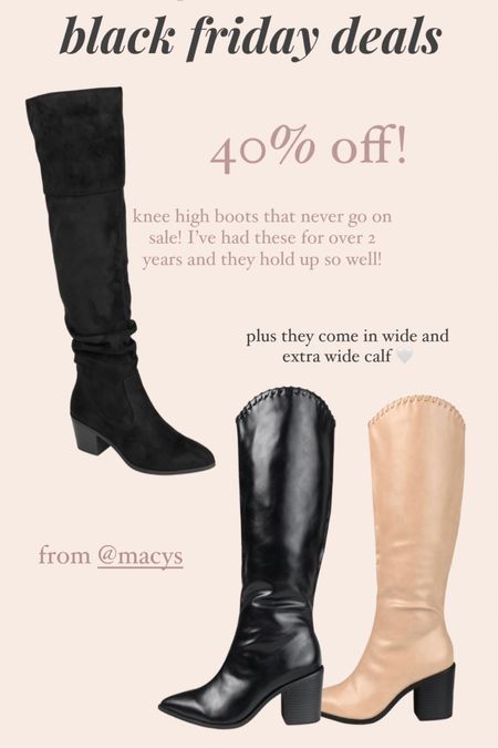 my go-to knee high (wide calf) boots are on sale!! I love these for dressing up an outfit on the winter. 40% off!!!! 

#LTKCyberweek #LTKcurves #LTKGiftGuide