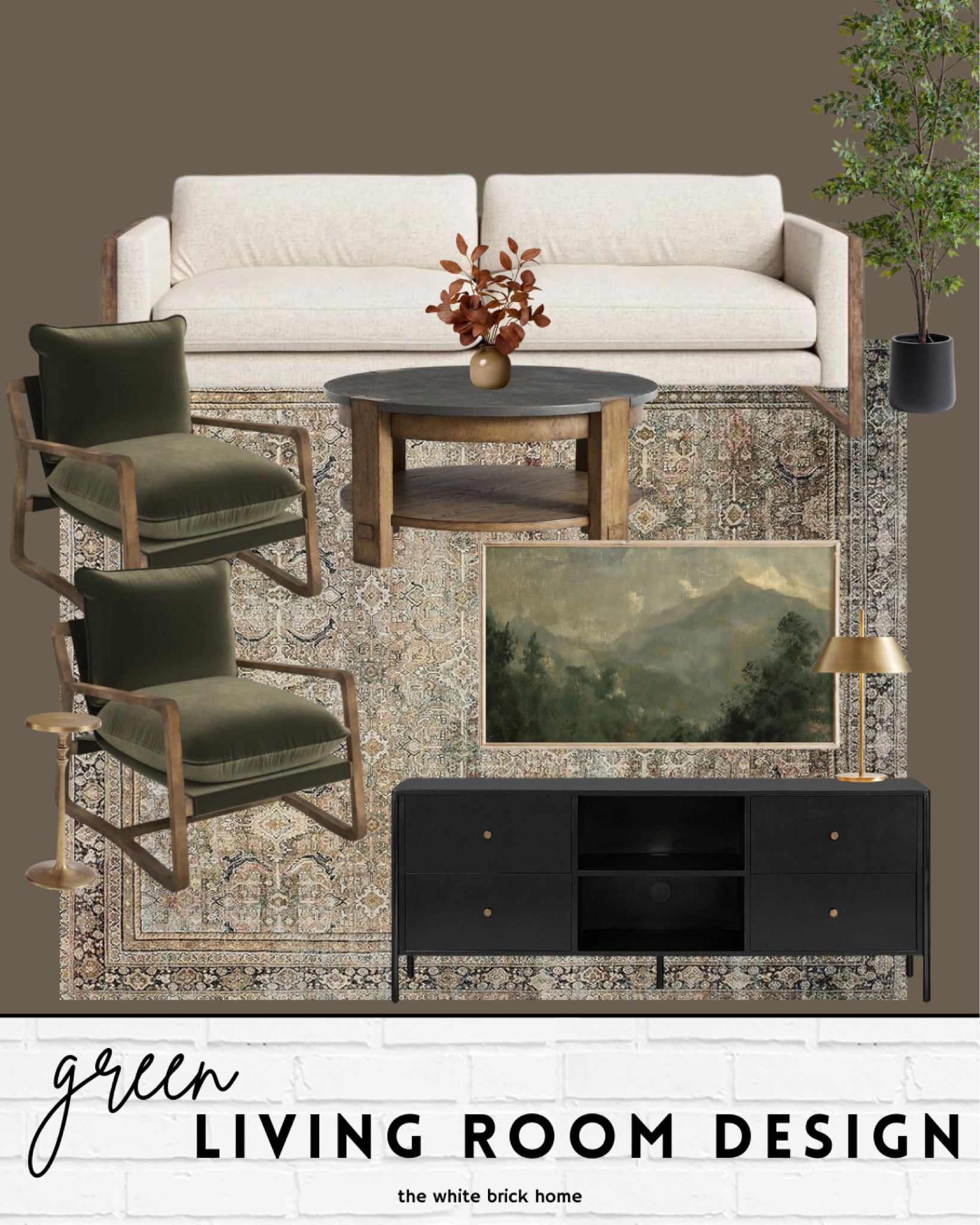 These Wayfair green chairs are stunning with this rug and an oatmeal colored sofa - this living room combination is cozy and welcoming! 

Living room, living room design, living room furniture, living room ideas, living room sofa, living room couch, living room chairs, accent chairs, media console, console table, area rug, Loloi rug, faux tree, round coffee table, pottery barn coffee table, green living room, green family room, Amazon rug, Amazon area rug, Loloi rug, Wayfair, pottery barn, pottery barn furniture, home decor. 

#LTKHome #LTKStyleTip #LTKSaleAlert