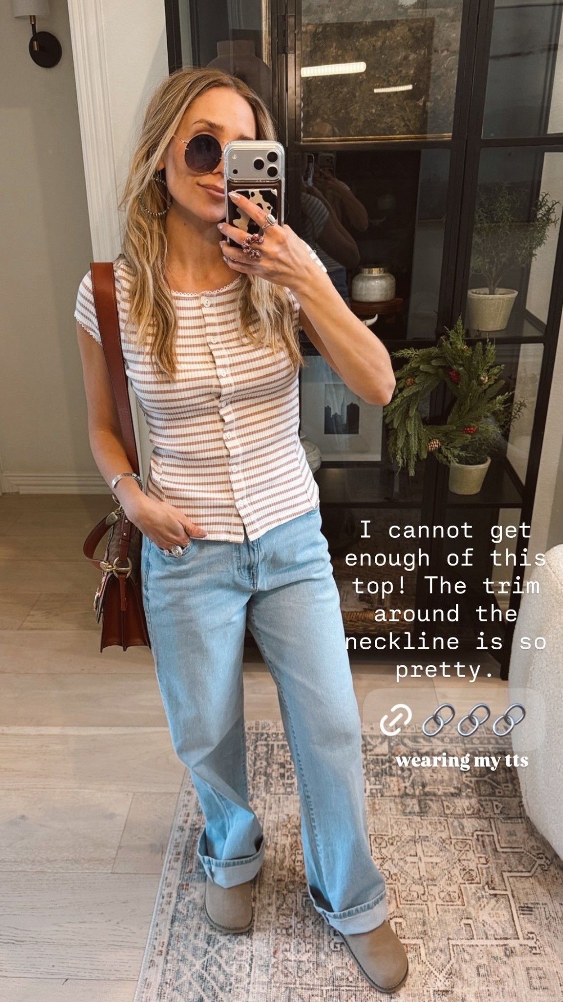 I cannot get enough of this top! The trim around the neckline is so pretty. wearing my tts / small 

#LTKmomlife #LTKootd