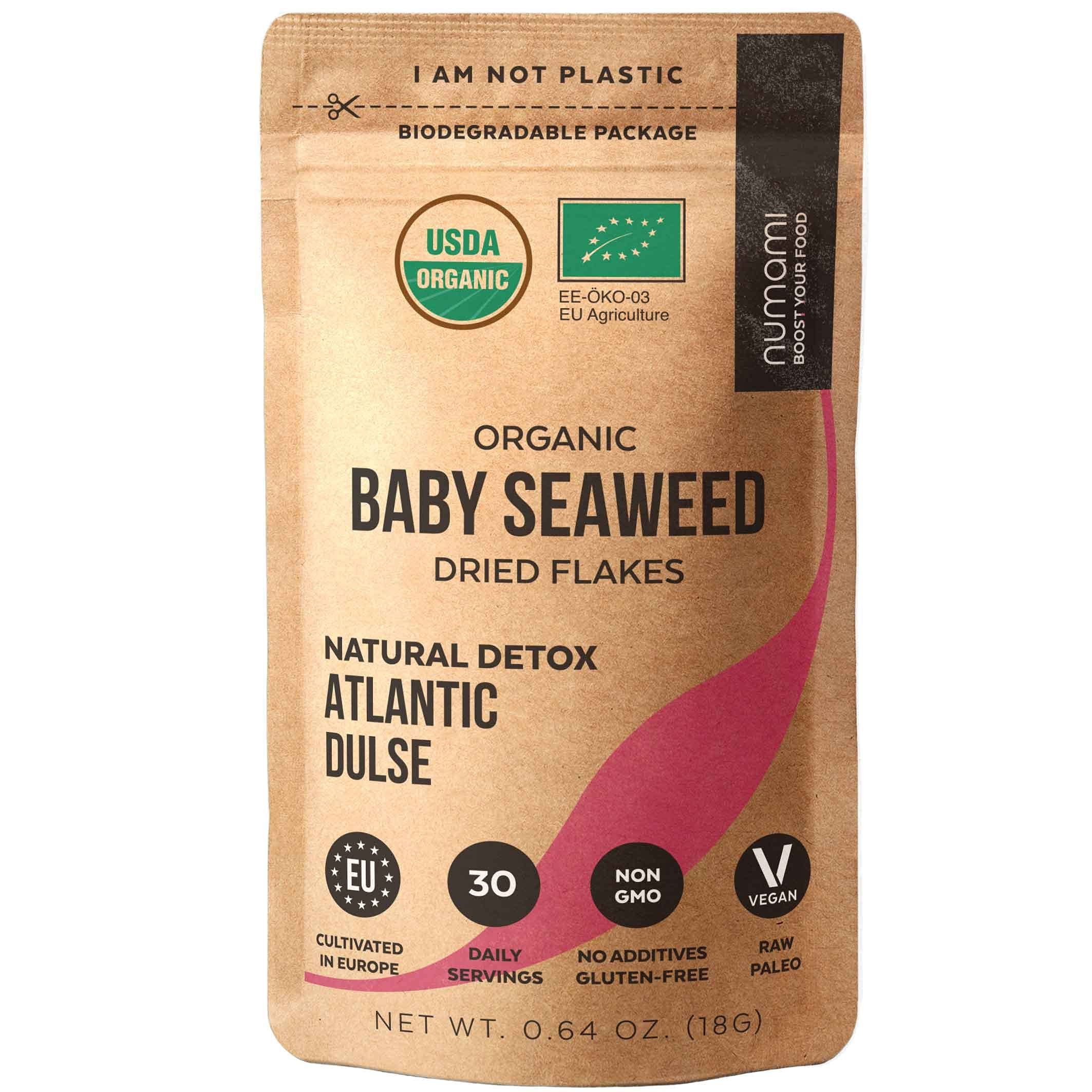 Organic Atlantic Dulse Flakes - Young Baby Seaweed Grown in North Atlantic, Vacuum Dried Premium ... | Amazon (US)