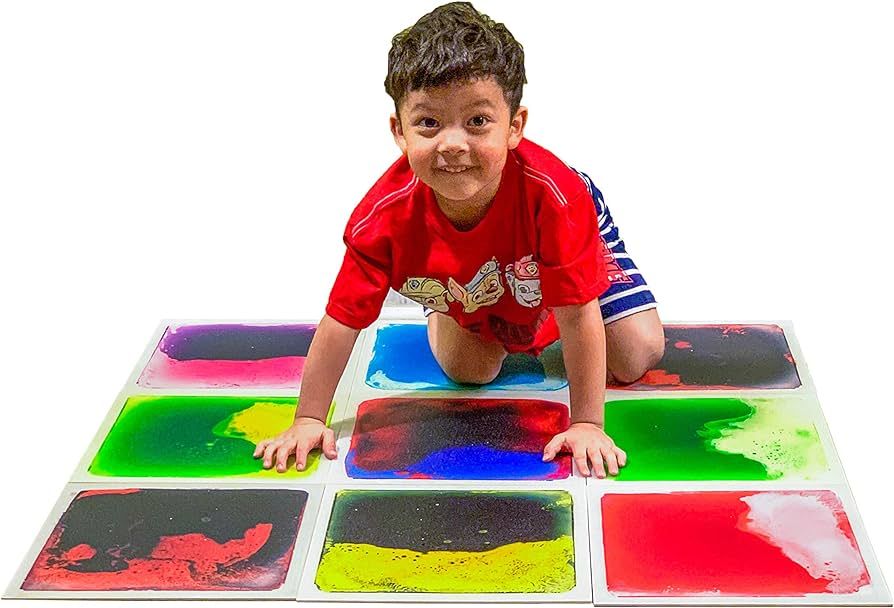 Art3d Liquid Fusion Activity Play Centers for Children, Toddler, Teens, 12" X 12" Pack of 9 Tiles | Amazon (US)