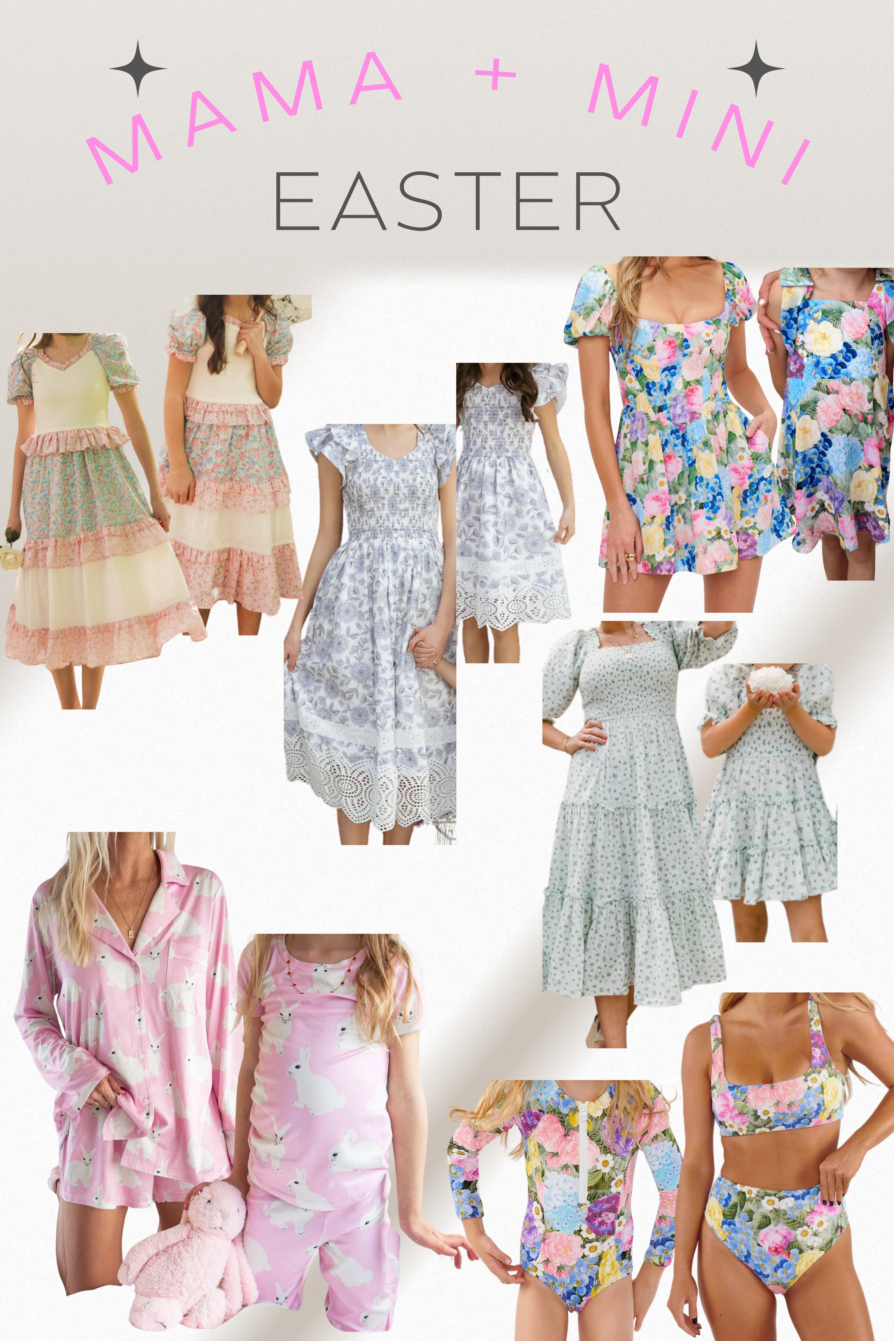 🌸 Easter Outfit Goals! 🌸 Celebrate the season with the cutest Mama + Mini looks! From adorable dresses to fun swimsuits and pjs, I’ve rounded up the perfect pieces for your Easter celebrations. Whether you’re twinning with your little one or mixing & matching, these styles are all about comfort, cuteness, and spring vibes! 🐰🌷

👗 Tap to shop these spring must-haves! 🌼

#MamaAndMini #EasterOutfits #SpringStyle #MomLife #LTKKids #EasterDresses #MatchingOutfits #MommyAndMe #SpringFashion #TwinningIsWinning 

 #LTKSeasonal #LTKKids #LTKFamily