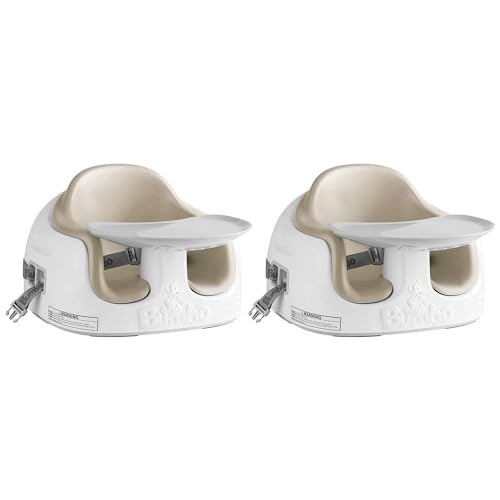 Bumbo 2 Pack 3-in-1 Multi-Seat for 6 to 36 Months, Travel Baby Feeding and Play Floor Seat, All-in-One Portable Booster with Tray & Toddler High Chair, Taupe | Amazon (US)