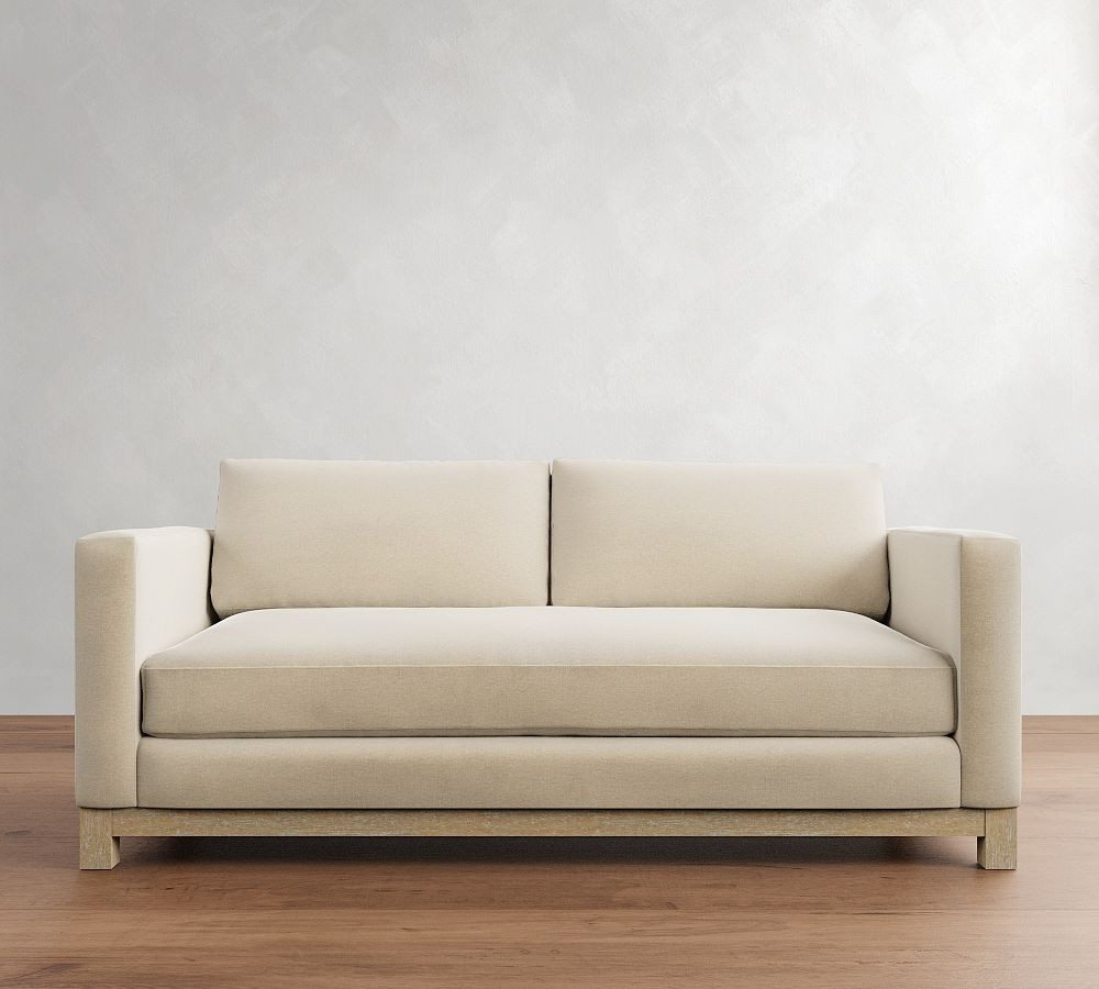 Jake Seadrift Wood Base Sofa (64"-120") | Pottery Barn (US)