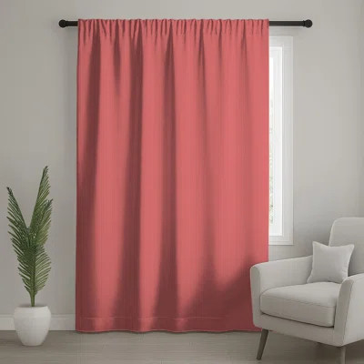 Solid Pink Color Window Curtains, Pink Sheer & Blockout Curtains - 1 Panel | Wayfair North America