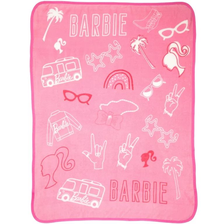 Barbie Kids Fleece Throw, 46"x60", Pink | Walmart (US)