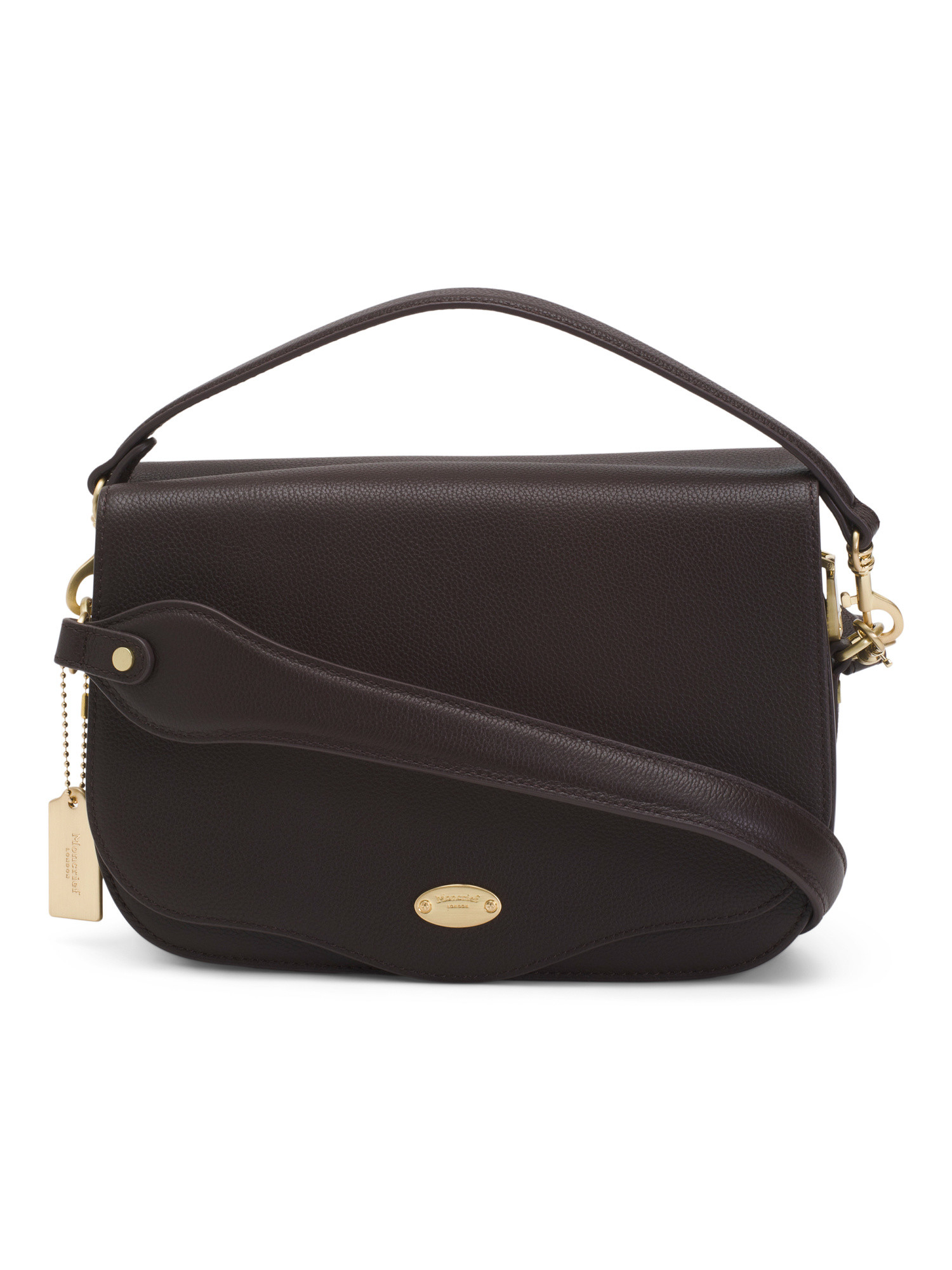 Leather Natasha Flapover Shoulder Bag | TJ Maxx