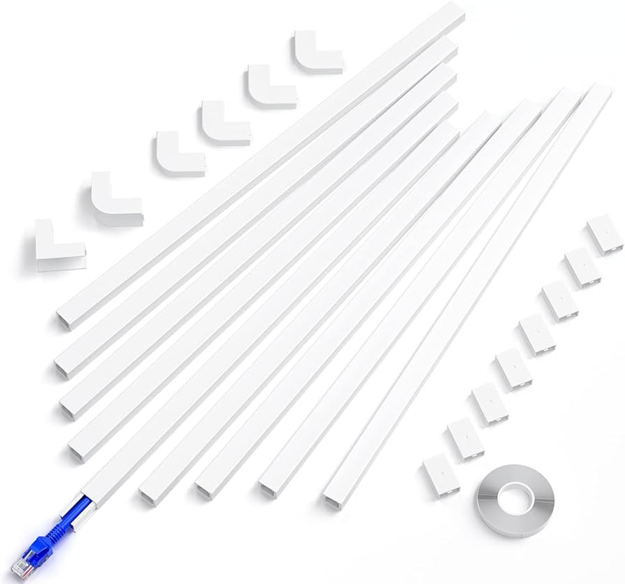 One-Cord Channel Cord Hider Wall, Delamu 142in Cable Cover, Cable Concealer Raceway, Cable Hider,... | Amazon (CA)