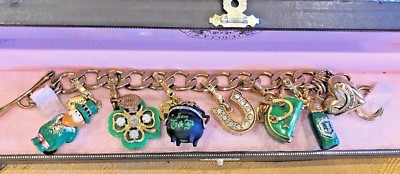 JUICY COUTURE ST. PATRICKS'S  DAY THEME CHARM BRACELET W/ 6 RETIRED CHARMS! | eBay US