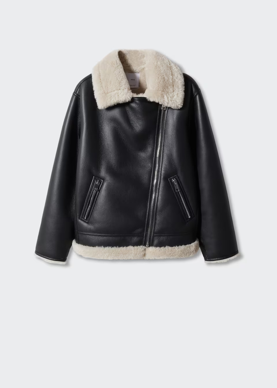 Faux shearling-lined jacket -  Women | Mango USA | MANGO (US)