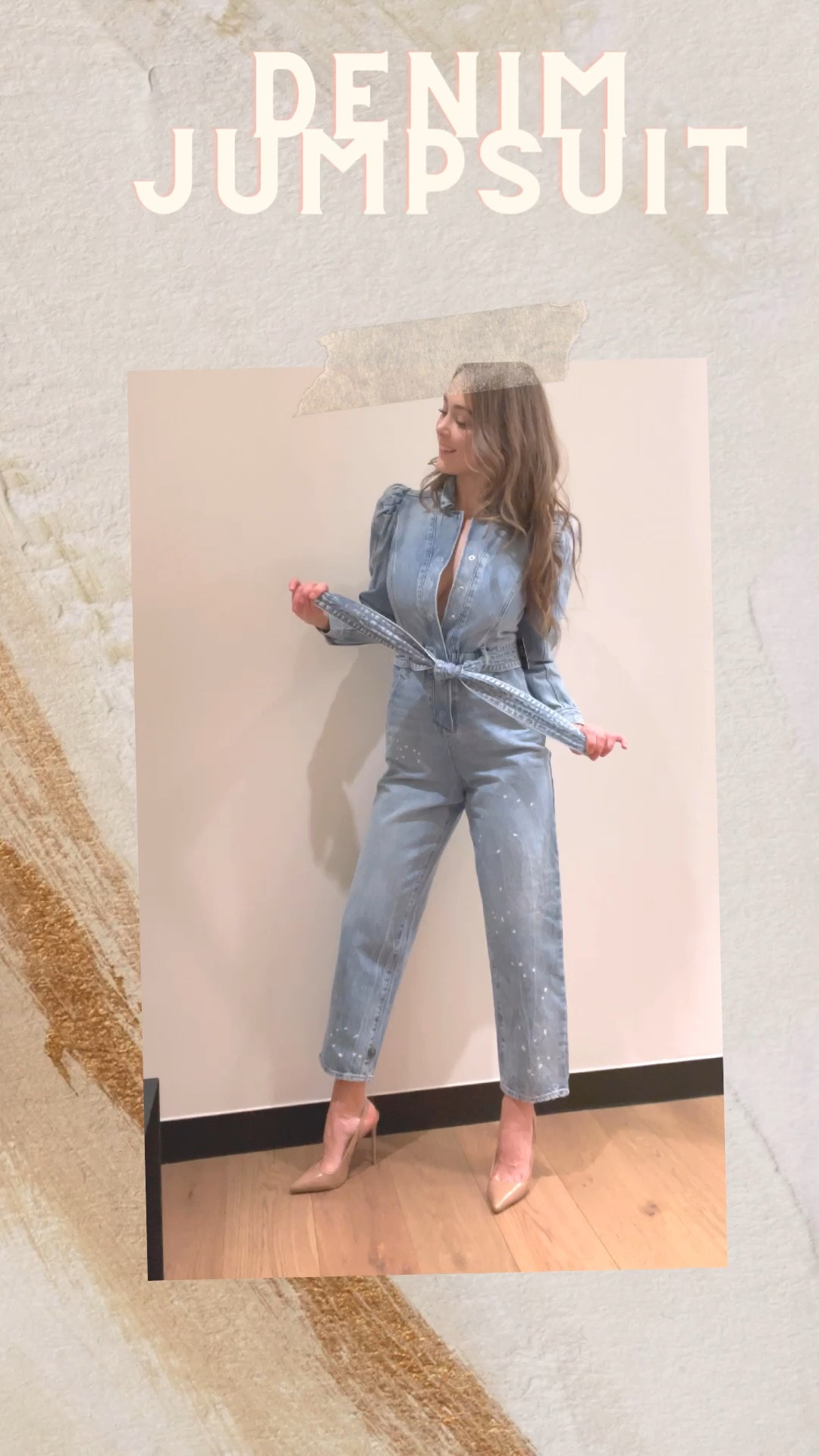 Denim jumpsuit. At 5ft 7” and 128 lbs I’m wearing a 2 and it fits true to size- if you’re between sizes or have a longer torso, size up.  #jumpsuit #90s #style @Express #ExpressStyleEditor #tryon #discoverunder5k #ExpressStylePartner #Express #ExpressYou #denim #belt #shopping #newyear #grwm #onepiece #newlook
