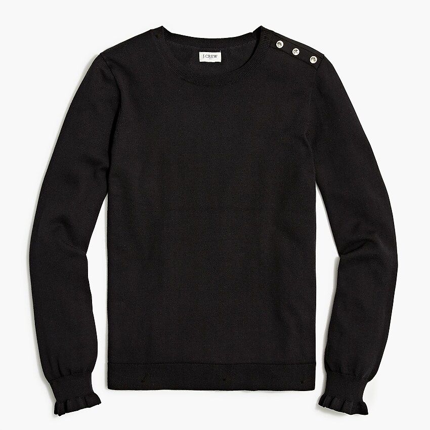 Ruffle rhinestone sweater | J.Crew Factory