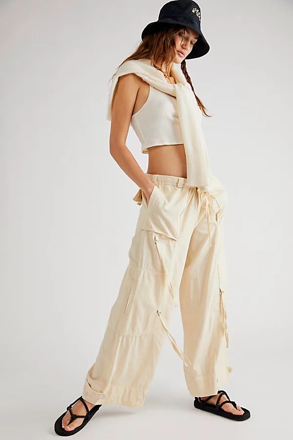 One Step Ahead Parachute Pants by Free People, Sandstone, XL | Free People (Global - UK&FR Excluded)