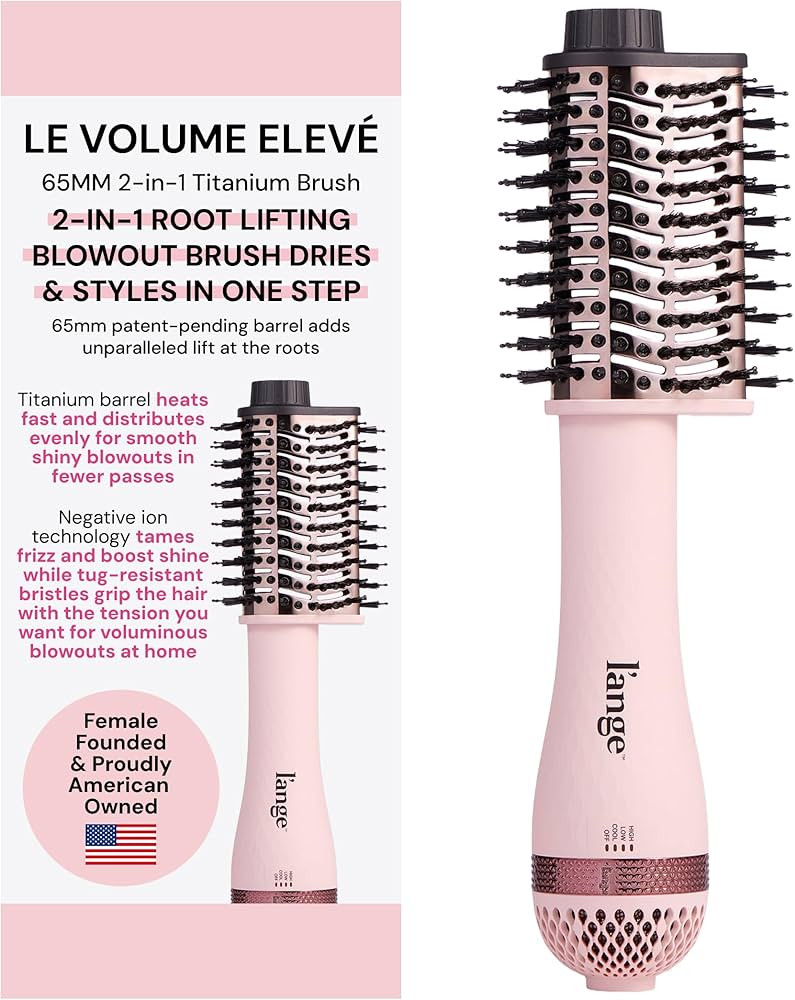 L'ANGE Hair Le Volume Elevé 65MM 2-in-1 Titanium Brush Dryer | Dry and Style | Unique Teardrop S... | Amazon (US)
