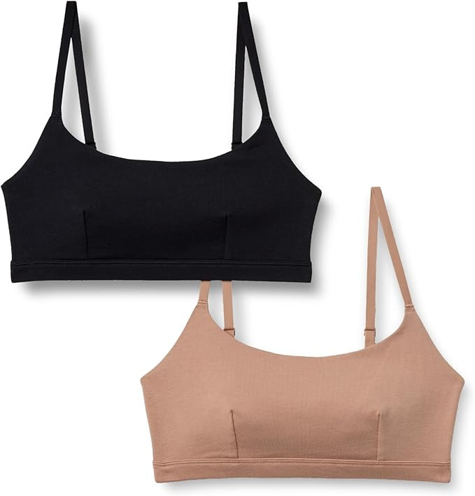 Amazon Essentials Women's Cotton Jersey Pull on Scoop Bralette | Amazon (US)