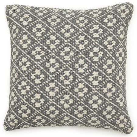 MoDRN Scandinavian Gray Handwoven Decorative Throw Pillow, 18" x 18" - Walmart.com | Walmart (US)