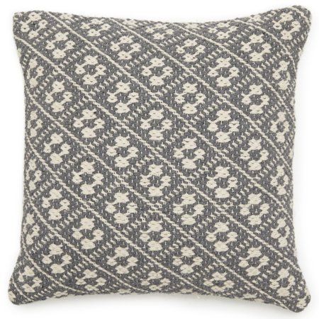 MoDRN Scandinavian Gray Handwoven Decorative Throw Pillow, 18" x 18" | Walmart (US)