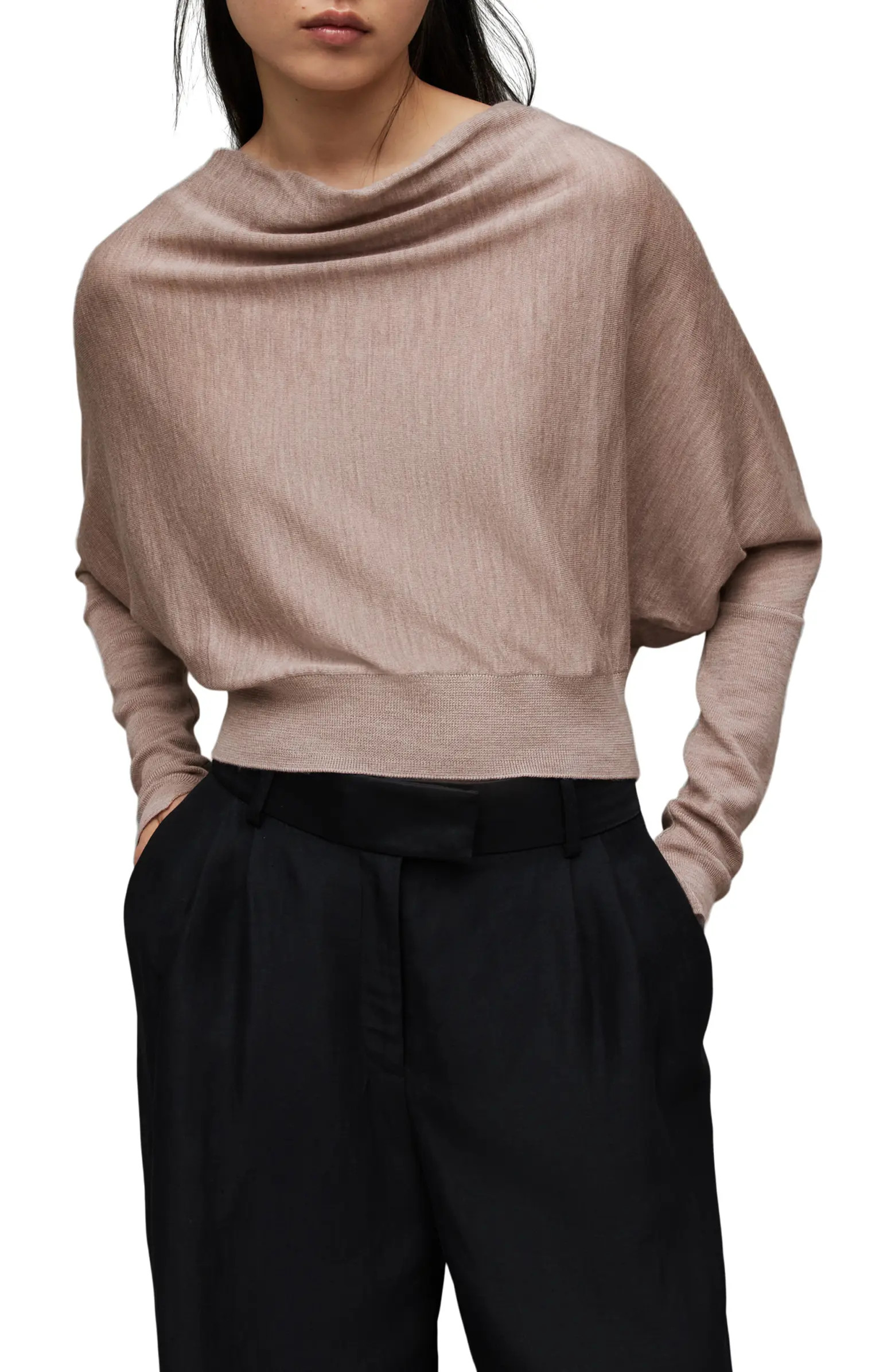 AllSaints Ridley Merino Wool Cowl Neck Sweater | Nordstrom | Nordstrom