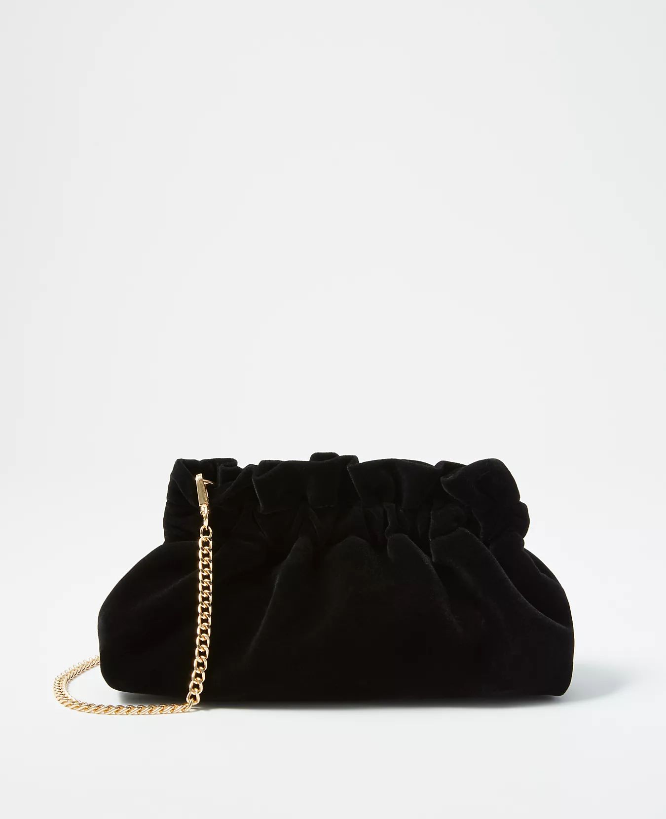 Velvet Ruched Clutch Bag | Ann Taylor (US)