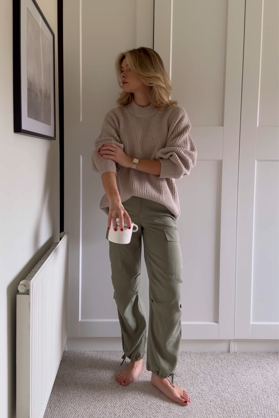 Marks and Spencer, cargo trousers, green trousers, by Malene Birger, knitwear, knit, chunky knit, neutral outfit, winter outfits women 

#LTKSeasonal #LTKstyletip #LTKeurope