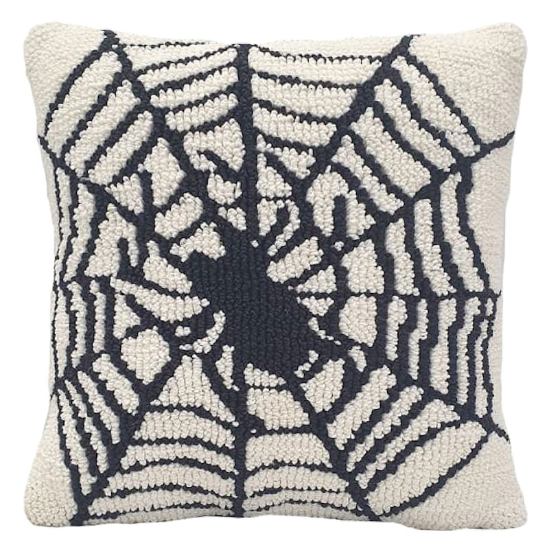 Halloween Spider Knit Round Throw Pillow, 14" | At Home