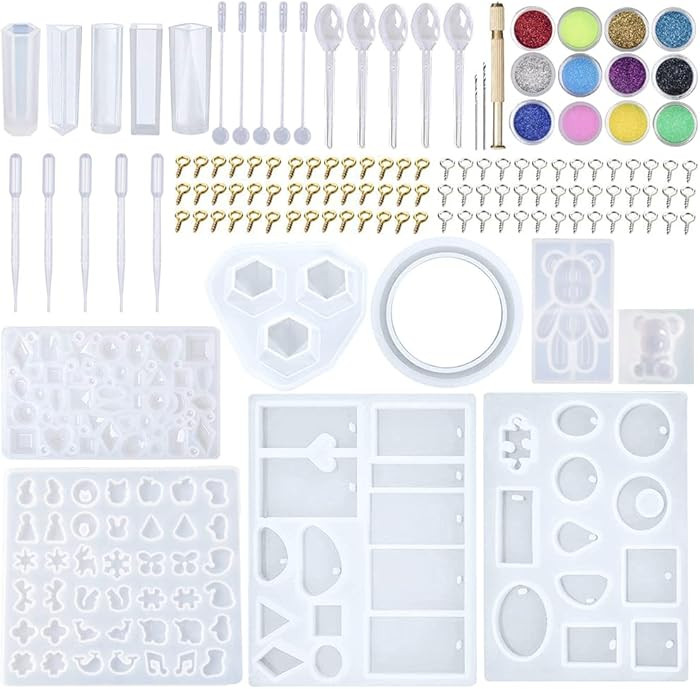 EuTengHao 229Pcs DIY Jewelry Casting Molds Tools Set More Than 120 Designs Contains 8 Silicone Je... | Amazon (US)