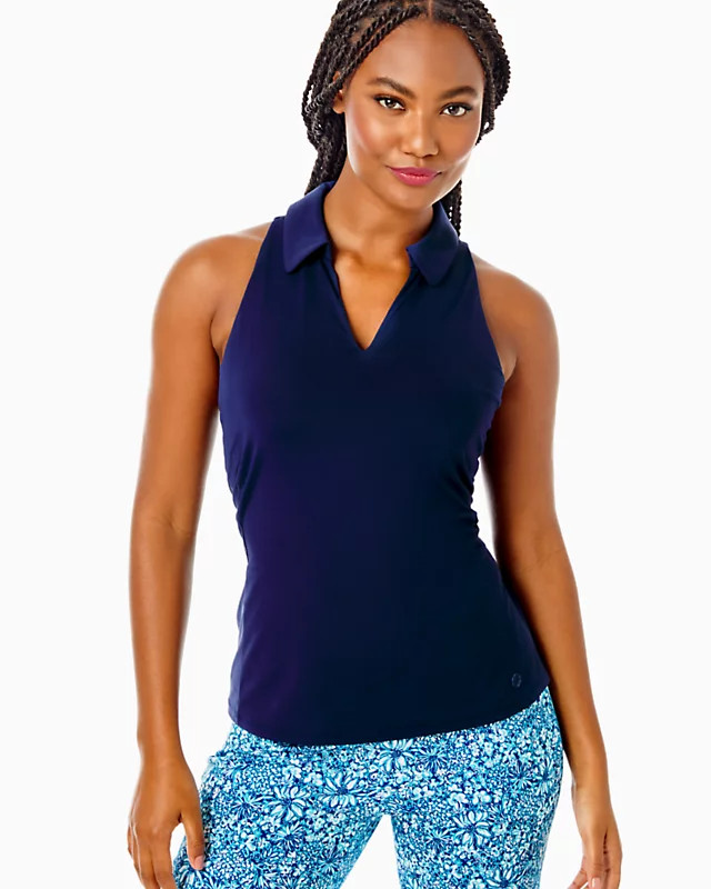 UPF 50+ Luxletic Lakelyn Bra Polo Top | Lilly Pulitzer
