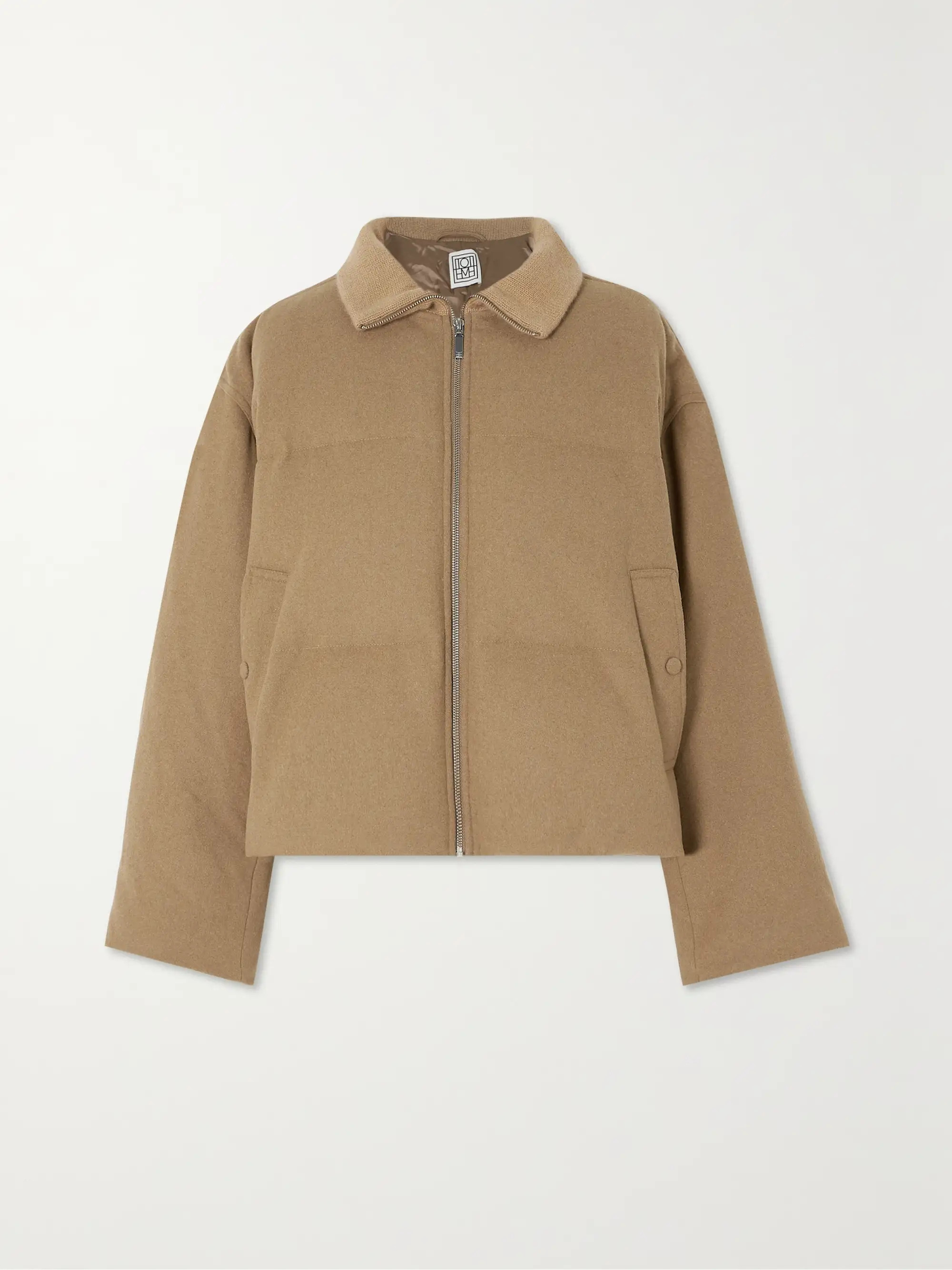 Quilted padded wool-blend flannel jacket | NET-A-PORTER (US)