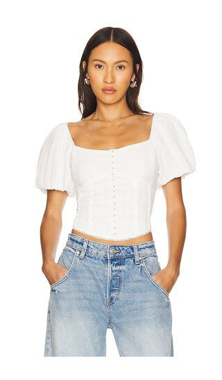 Arisa Top in Eggshell | Revolve Clothing (Global)