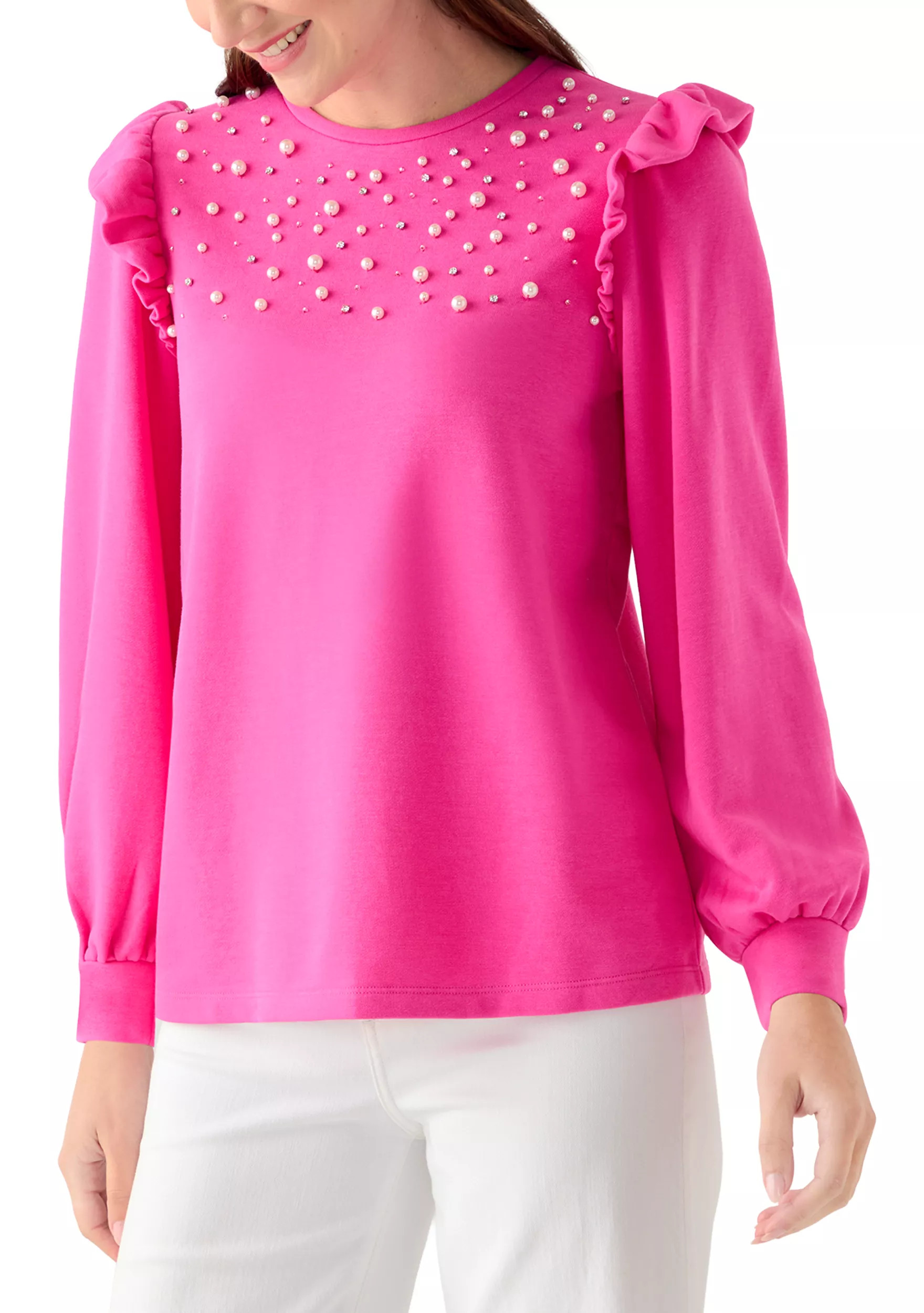 Women's Ruffle Embellished Top | Belk