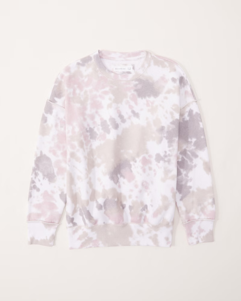legging-friendly tie-dye crew sweatshirt | Abercrombie & Fitch (US)