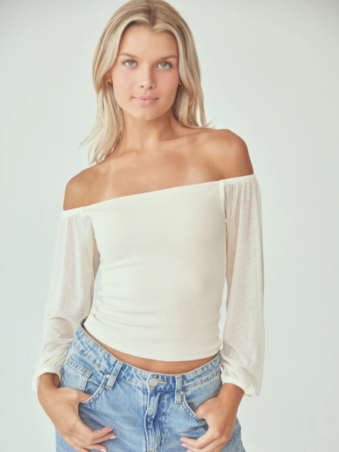 Puff Sleeve Off The Shoulder Brami | Klassy Network